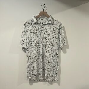 U.S. US OPEN 121st GOLF GOLFING POLO SHIRT Mens L All Over Print USGA